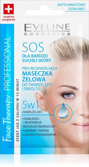 PRO-REGENERUJĄCA MASECZKA ŻELOWA DO TWARZY, SZYI I DEKOLTU Eveline Cosmetics Uroda, LIFESTYLE - DLA BARDZO SUCHEJ SKÓRY title =