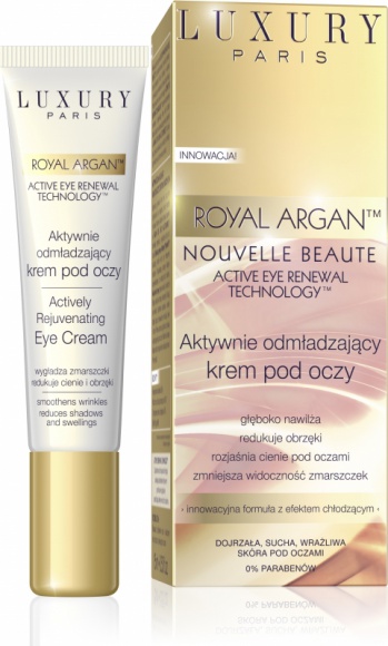 LUXURY PARIS Aktywnie Odmładzający Krem Pod Oczy z efektem chłodzącym Uroda, LIFESTYLE - Delikatna formuła bez parabenów i silikonów. Do każdego rodzaju skóry. title =