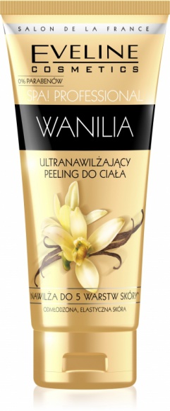 Eveline Cosmetics ULTRANAWILŻAJĄCY PEELING DO CIAŁA WANILIA Uroda, LIFESTYLE - ODMŁODZONA, ELASTYCZNA SKÓRA title =