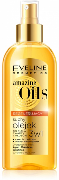 Eveline Cosmetics Regenerujący olejek do ciała, twarzy i włosów amazing Oils Uroda, LIFESTYLE - • Nawilża i odżywia • Intensywnie ujędrnia title =
