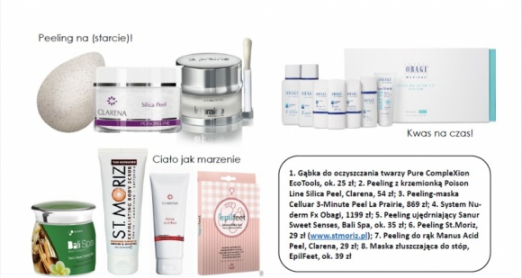Złuszczanie od stóp do głów! Uroda, LIFESTYLE - Twoja twarz ma ziemisty odcień, a skóra na ciele stała się mało jędrna i elastyczna? Dobrą kondycję i piękny wygląd przywróci złuszczanie i dobry peeling. Jesień i zima to także najlepsza pora na kurację kwasami. Na jakie kosmetyki warto teraz postawić? title =