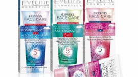 5 sekund do pięknej cery tylko z Express Face Care Eveline Cosmetics Uroda, LIFESTYLE - Express Face Care - kremy do twarzy pod prysznic, perfekcyjnie oczyszczają cerę, wygodne w użyciu i delikatne dla skóry. Po wyjściu z kąpieli skóra twarzy jest czysta, wygładzona, odżywiona i od razu nawilżona.