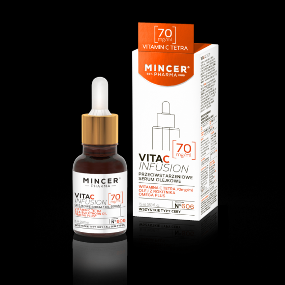 Przełom w pielęgnacji skóry – serum N˚606! Uroda, LIFESTYLE - Mincer Pharma, ekspert w dziedzinie pielęgnacji skóry, stworzył kolejny rewolucyjny produkt - przeciwstarzeniowe serum olejkowe N˚606. Zawiera ono największe stężenie witaminy C TETRA na rynku – aż 7%. title =