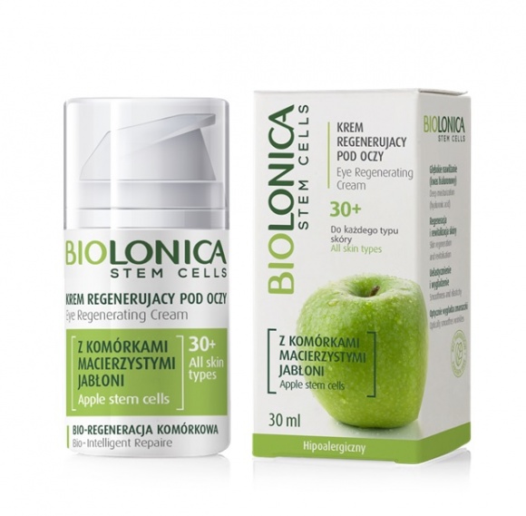 Krem regenerujący pod oczy z serii Biolonica Apple Stem Cells 30+ Uroda, LIFESTYLE - Biolonica wykorzystuje komórki macierzyste – naturalne substancje o wysokiej skuteczności w regeneracji skóry. title =