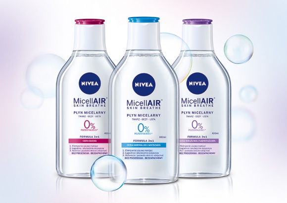 POZWÓL SKÓRZE ODDYCHAĆ z nową linią NIVEA MicellAIR Skin Breathe Uroda, LIFESTYLE - Linia pielęgnujących płynów micelarnych NIVEA to trzy propozycje dedykowane różnym rodzajom skóry. title =