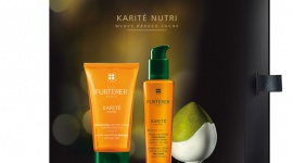 Rene Furterer zestaw prezentowy pielęgnacja włosów bardzo suchych Uroda, LIFESTYLE - W naszym świątecznym zestawie Karité Nutri Rene Furterer, znajdziesz szampon + odżywkę o kremowo żelowej konsystencji intensywnie odżywiającą włosy od środka.