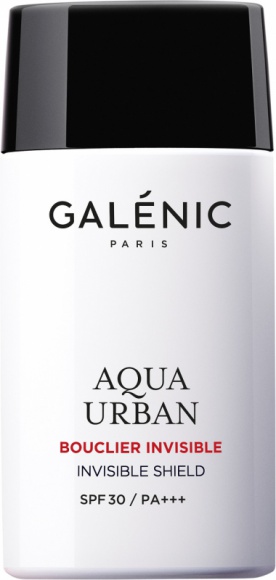GALENIC AQUA URBAN Niewidzialna Ochrona SPF30+ Uroda, LIFESTYLE - Delikatna, różowo pudrowa osłona dla skóry z kwiatowymi nutami piwonii, magnolii i jaśminu, przełamane bardziej intensywną nuty piżma i kaszmirowego drewna. title =