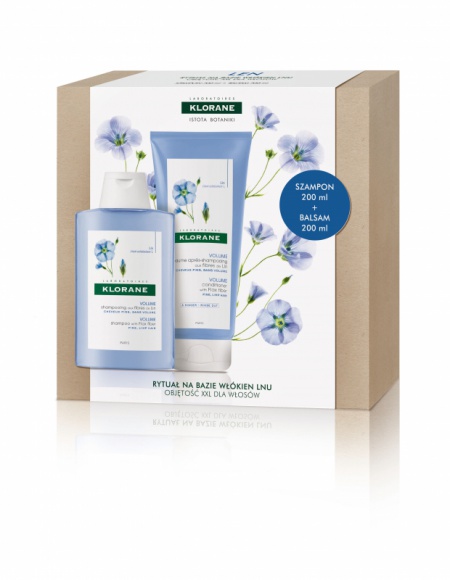Klorane zestaw kosmetyków na bazie włókien lnu Uroda, LIFESTYLE - objętość XXL dla włosów title =